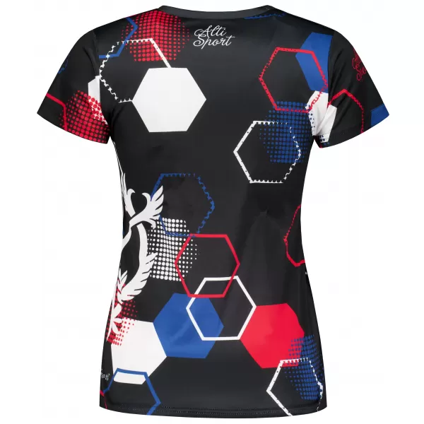  Prémium funkcionális női póló ALTISPORT x CZE VOJ/ALW036TR01 HATSZÖGLETŰ FEKETE 