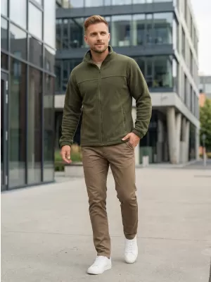 Férfi polár pulóver ALTISPORT NP/ALM105 KATONAI