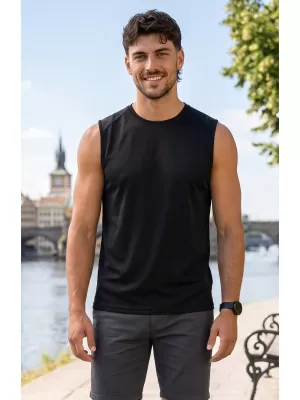 Funkcionális férfi felső ALTISPORT NoPrint NP/ALM028 FEKETE