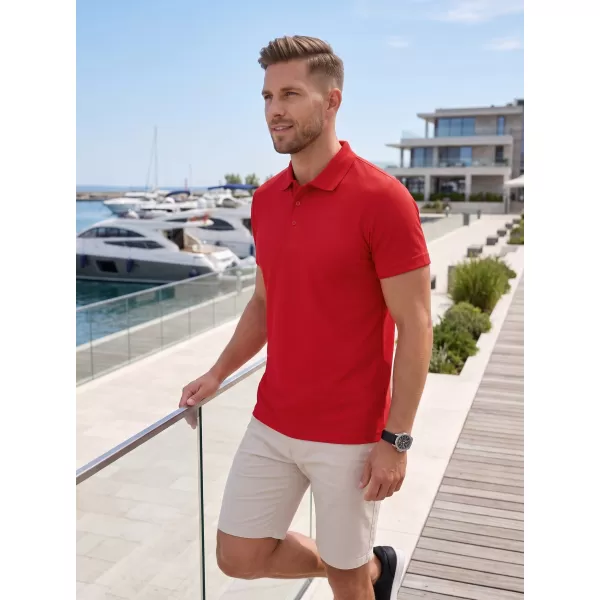  Férfi póló gallérral ALTISPORT NoPrint NP/ALM712 PIROS 