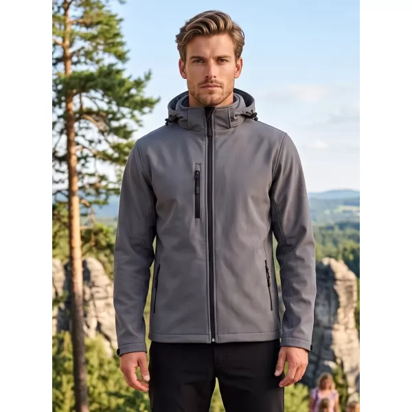  Férfi softshell kabát ALTISPORT NP/ALM225 SÖTÉTSZÜRKE KIEMELÉSEK 
