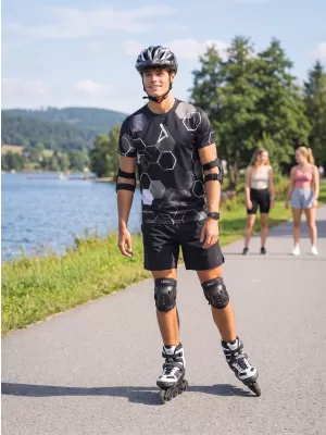 Férfi funkcionális prémium póló ALTISPORT VOJ/ALM037TR01 FEKETE ÉS FEHÉR