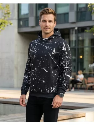 Férfi prémium funkcionális pulóver ALTISPORT VOJ/ALM034MI01 FEKETE