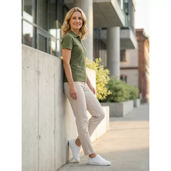  Női póló gallérral ALTISPORT NP/ALW012 KHAKI 