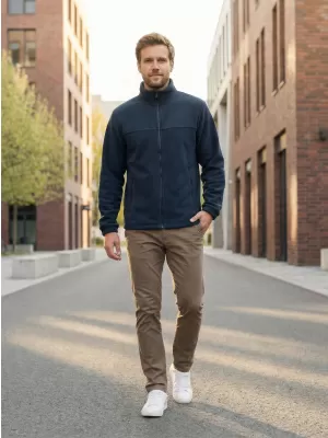 Férfi polár pulóver ALTISPORT NP/ALM105 SÖTÉTKÉK