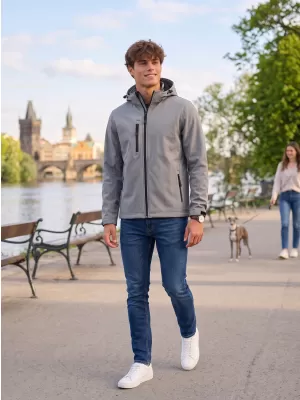Férfi softshell kabát ALTISPORT NP/ALM225 ACÉLSZÜRKE