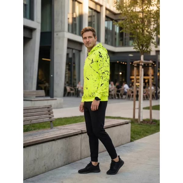 Férfi prémium funkcionális pulóver ALTISPORT VOJ/ALM034MI01 NEON SÁRGA 