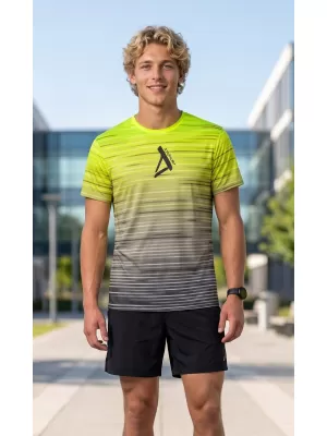 Prémium férfi póló ALTISPORT VOJ/ALM031TR01 FEKETE/FLUO SÁRGA
