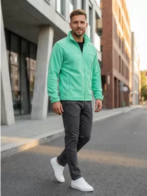 Férfi polár pulóver ALTISPORT NP/ALM105 MENTA