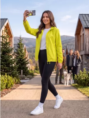 Uniszex széldzseki ALTISPORT NP/ALU425 NEON SÁRGA