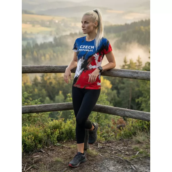  Prémium funkcionális női póló ALTISPORT x CZE VOJ/ALW036TR01 CSÍKOK 