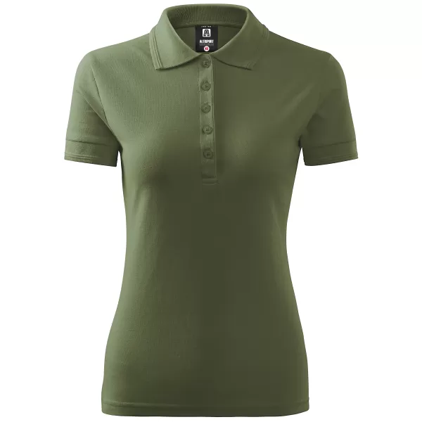  Női póló gallérral ALTISPORT NP/ALW012 KHAKI 