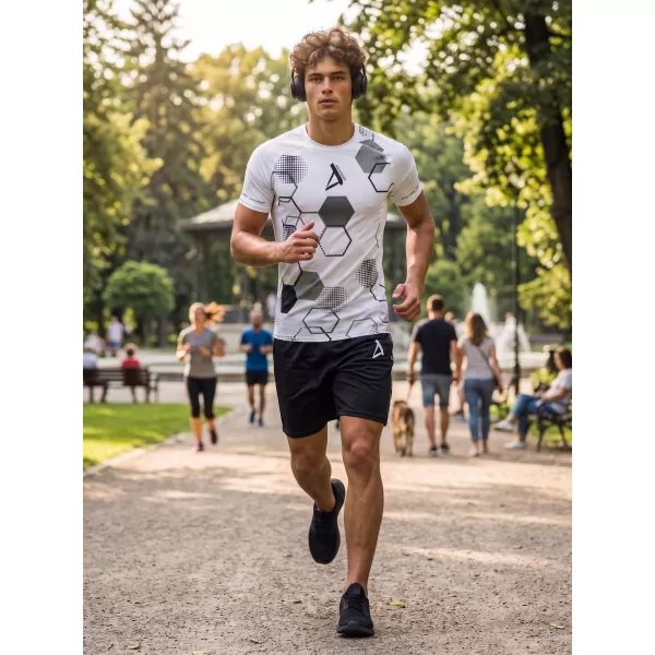  Férfi prémium rövid ujjú funkcionális kompressziós póló ALTISPORT VOJ/ALM037TR04 FEHÉR 