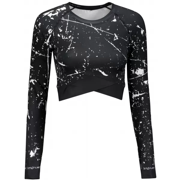  Női prémium, hosszú ujjú funkcionális crop felső ALTISPORT VOJ/ALW034TR04 FEKETE 