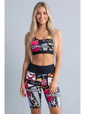 Női prémium funkcionális leggings térd felett ALTISPORT VOJ/ALW041LEG02 FEKETE