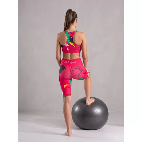  Női prémium funkcionális leggings térd felett ALTISPORT VOJ/ALW042LEG02 RÓZSASZÍN 