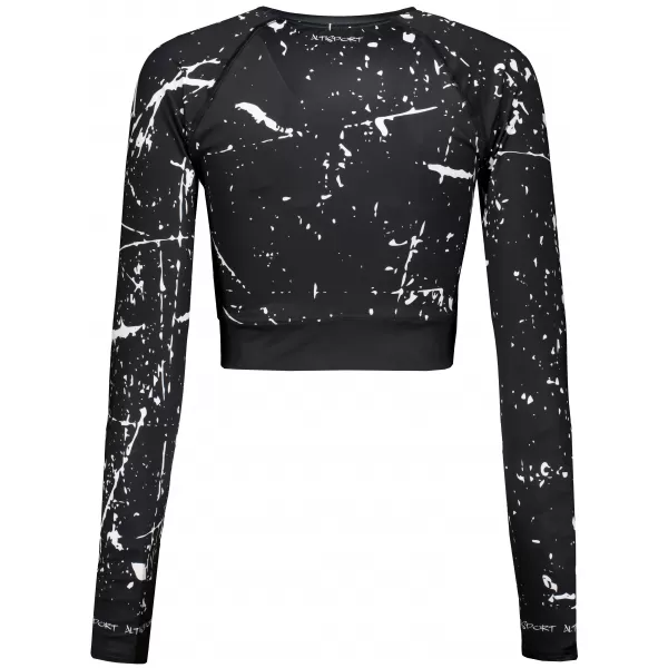  Női prémium, hosszú ujjú funkcionális crop felső ALTISPORT VOJ/ALW034TR04 FEKETE 