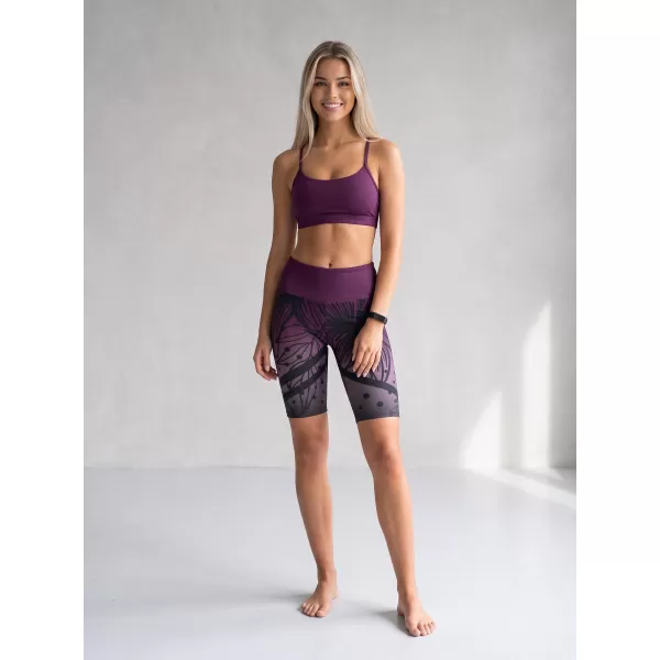  Női prémium funkcionális leggings térd felett ALTISPORT VOJ/ALW045LEG02 LILA/FEKETE 