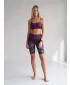 Női prémium funkcionális leggings térd felett ALTISPORT VOJ/ALW045LEG02 LILA/FEKETE