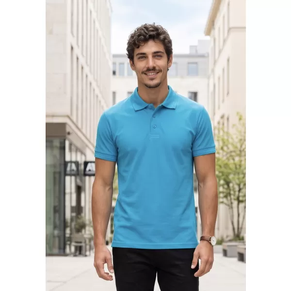  Férfi póló gallérral ALTISPORT NoPrint NP/ALM302 TÜRKIZ 