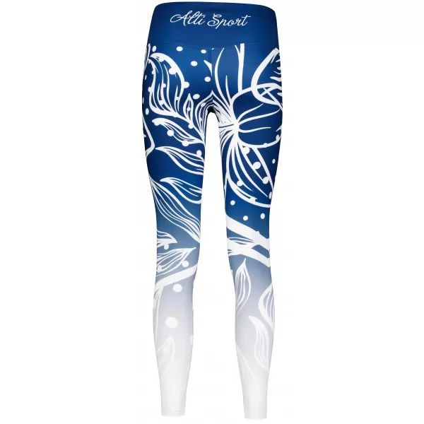  Női hosszú, prémium funkcionális leggings ALTISPORT VOJ/ALW045LEG01 SÖTÉTKÉK/FEHÉR 