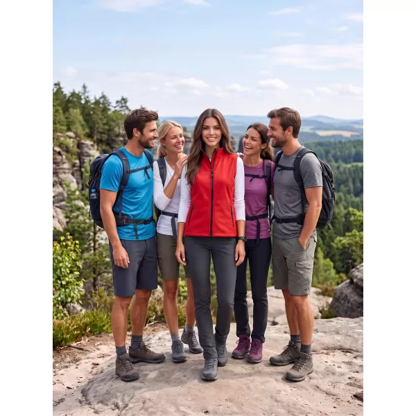  Női softshell mellény ALTISPORT NoPrint NP/ALW7211NJ PIROS FEKETE 