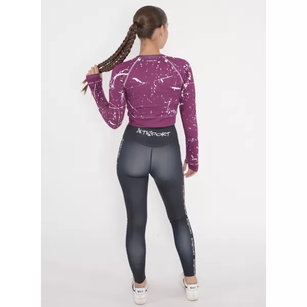 Női prémium, hosszú ujjú funkcionális crop felső ALTISPORT VOJ/ALW034TR04 FUKSZIA 