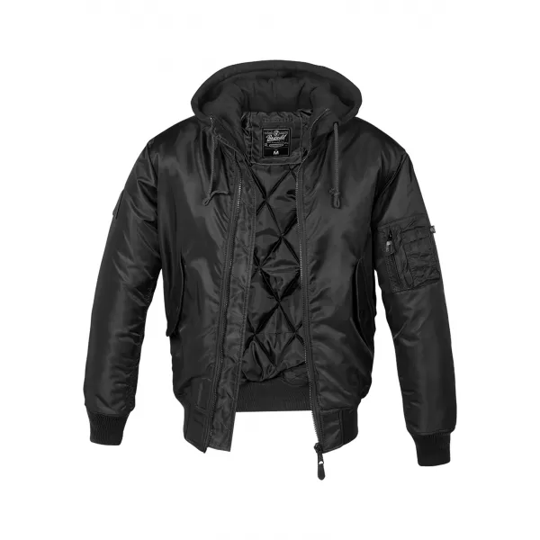  Kabát BRANDIT HOODED MA BD3150 FEKETE 