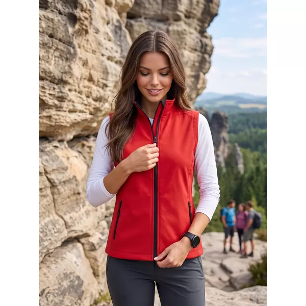  Női softshell mellény ALTISPORT NoPrint NP/ALW7211NJ PIROS FEKETE 