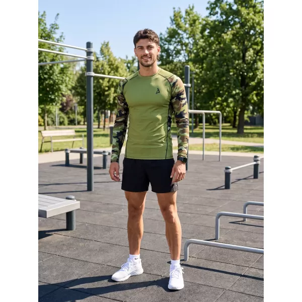  Férfi funkcionális tömörítés T -piró prémium ALTISPORT VOJ/ALM038TR03 ZÖLD/KHAKI 