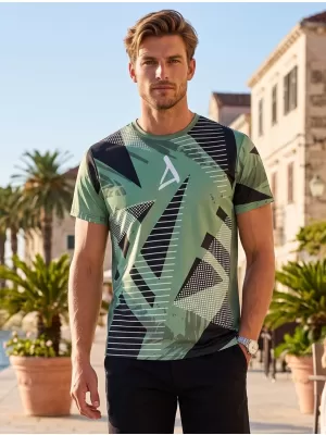 Férfi funkcionális prémium póló ALTISPORT VOJ/ALM044TR01 KHAKI/KATONAI