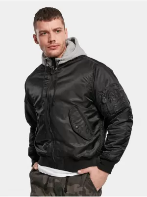 Kabát BRANDIT HOODED MA BD3150 FEKETE/SZÜRKE