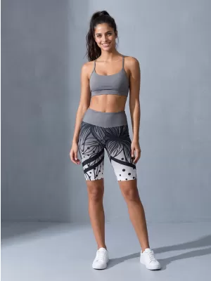 Női prémium funkcionális leggings térd felett ALTISPORT VOJ/ALW045LEG02 FEKETE ÉS FEHÉR