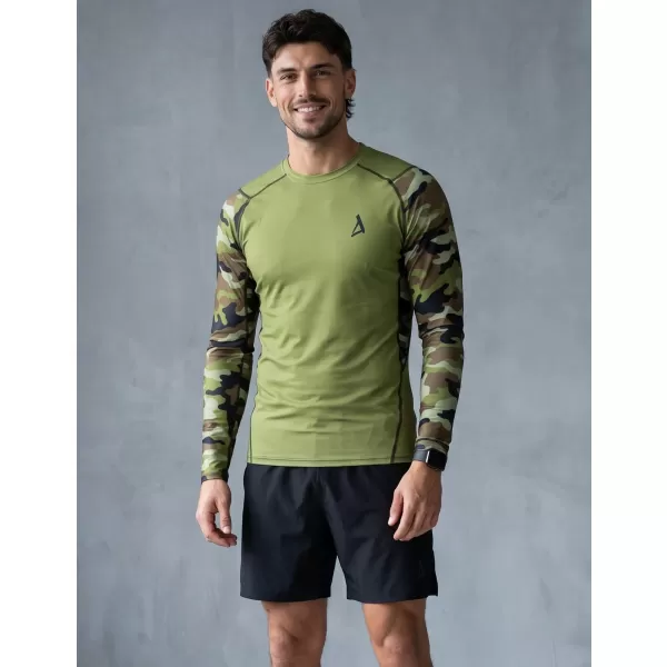  Férfi funkcionális tömörítés T -piró prémium ALTISPORT VOJ/ALM038TR03 ZÖLD/KHAKI 