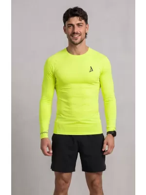 Férfi prémium funkcionális kompressziós póló ALTISPORT VOJ/ALM000TR03 NEON SÁRGA