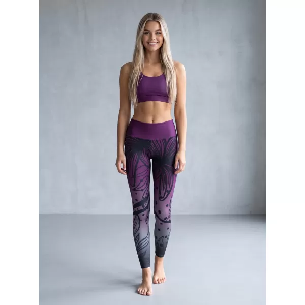  Női hosszú, prémium funkcionális leggings ALTISPORT VOJ/ALW045LEG01 LILA/FEKETE 