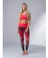 Női hosszú, prémium funkcionális leggings ALTISPORT VOJ/ALW045LEG01 PIROS ÉS FEKETE