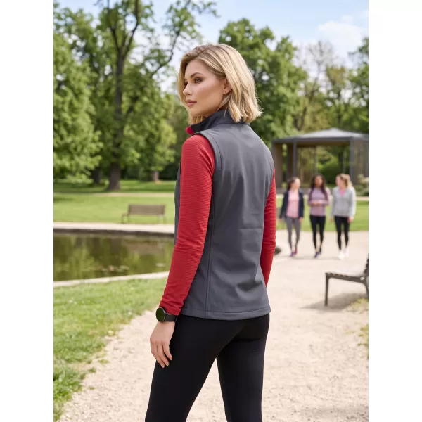  Női softshell mellény ALTISPORT NoPrint NP/ALW7211NJ VASSZÜRKE/PIROS 