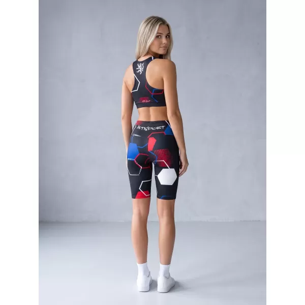  Női prémium funkcionális leggings térd felett ALTISPORT VOJ/ALW036LEG02 HEXA FEKETE 
