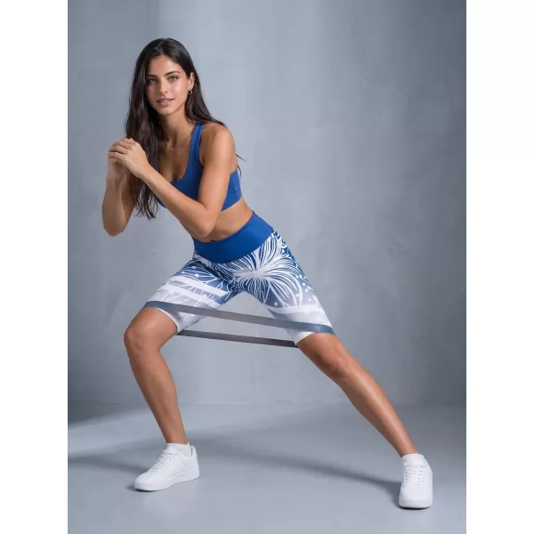  Női prémium funkcionális leggings térd felett ALTISPORT VOJ/ALW045LEG02 SÖTÉTKÉK/FEHÉR 