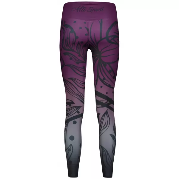  Női hosszú, prémium funkcionális leggings ALTISPORT VOJ/ALW045LEG01 LILA/FEKETE 