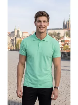 Férfi póló gallérral ALTISPORT NoPrint NP/ALM302 MENTA
