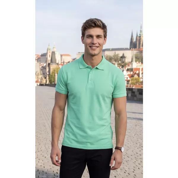  Férfi póló gallérral ALTISPORT NoPrint NP/ALM302 MENTA 