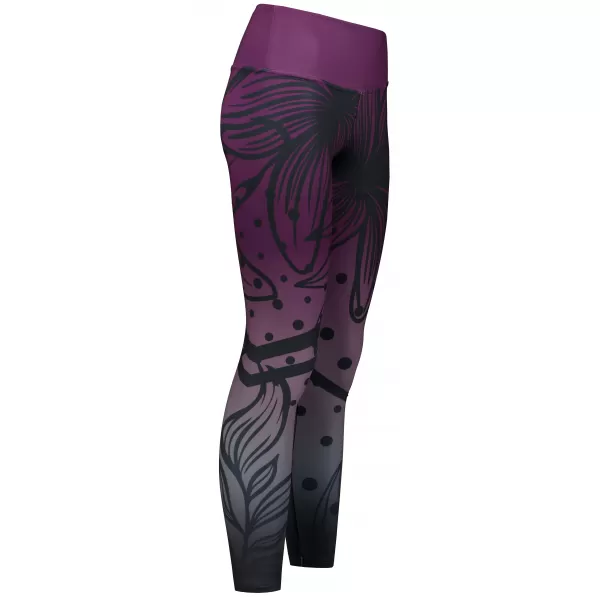  Női hosszú, prémium funkcionális leggings ALTISPORT VOJ/ALW045LEG01 LILA/FEKETE 