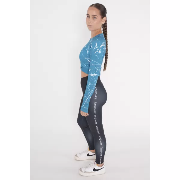  Funkcionális női crop felső, hosszú ujjú prémium minőségű ALTISPORT VOJ/ALW034TR04 SMARAGD 