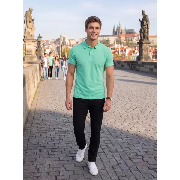  Férfi póló gallérral ALTISPORT NoPrint NP/ALM302 MENTA 
