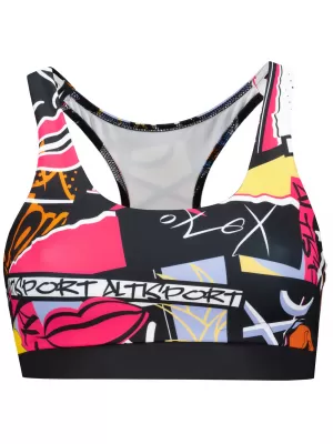 Női prémium sportmelltartó ALTISPORT VOJ/ALW041POD01 FEKETE