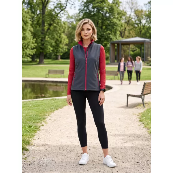 Női softshell mellény ALTISPORT NoPrint NP/ALW7211NJ VASSZÜRKE/PIROS 