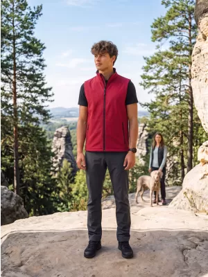 Férfi softshell mellény ALTISPORT NoPrint NP/ALM8211NJ PIROS FEKETE