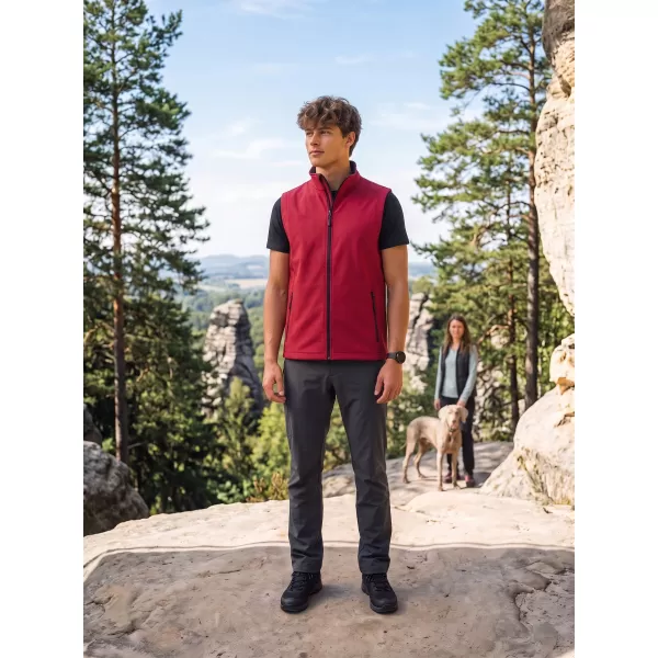  Férfi softshell mellény ALTISPORT NoPrint NP/ALM8211NJ PIROS FEKETE 